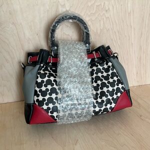 Disney "Mickey Mouse All Ears" Fashion Handbag With Charm NEW